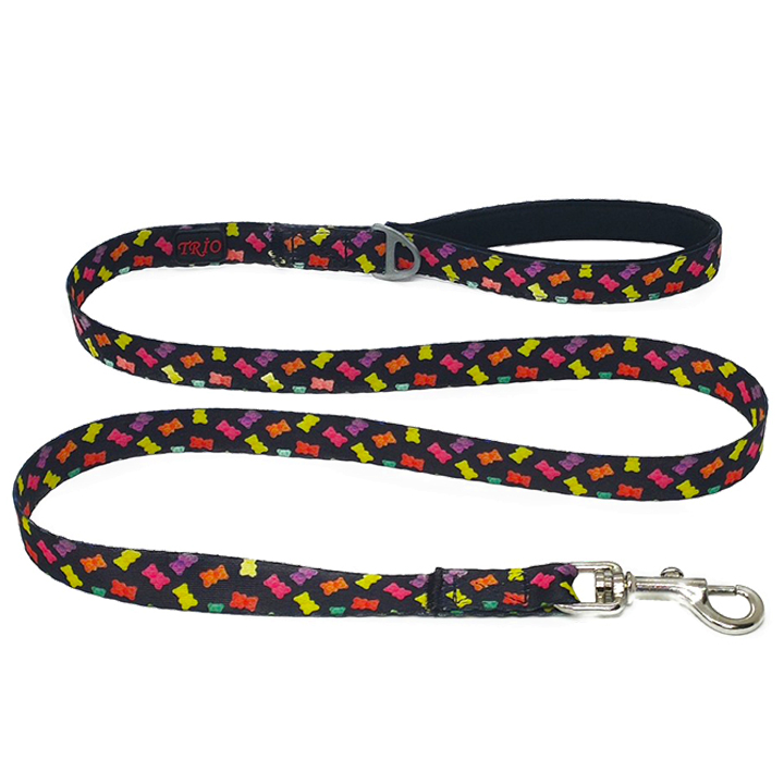 Luckypaw Desenli Kedi-Köpek Gezdirme Kayışı 2-140 cm (Jelly Bean)