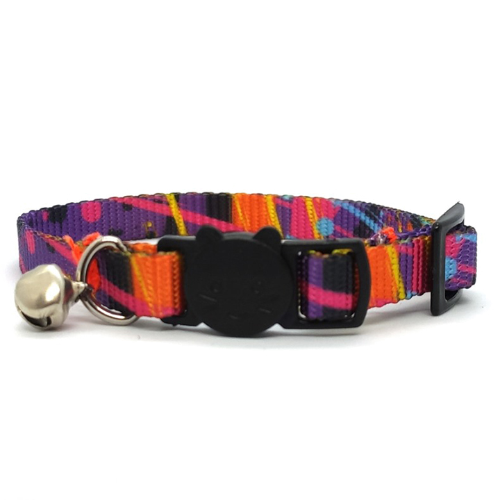 LuckyPaw Çıngıraklı Kedi Boyun Tasması 1x30cm (Splash)