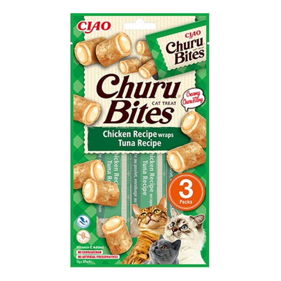 Ciao Churu Bites Tavuk Sargılı ve Ton Balıklı Kedi Ödül Maması 3x10 gr