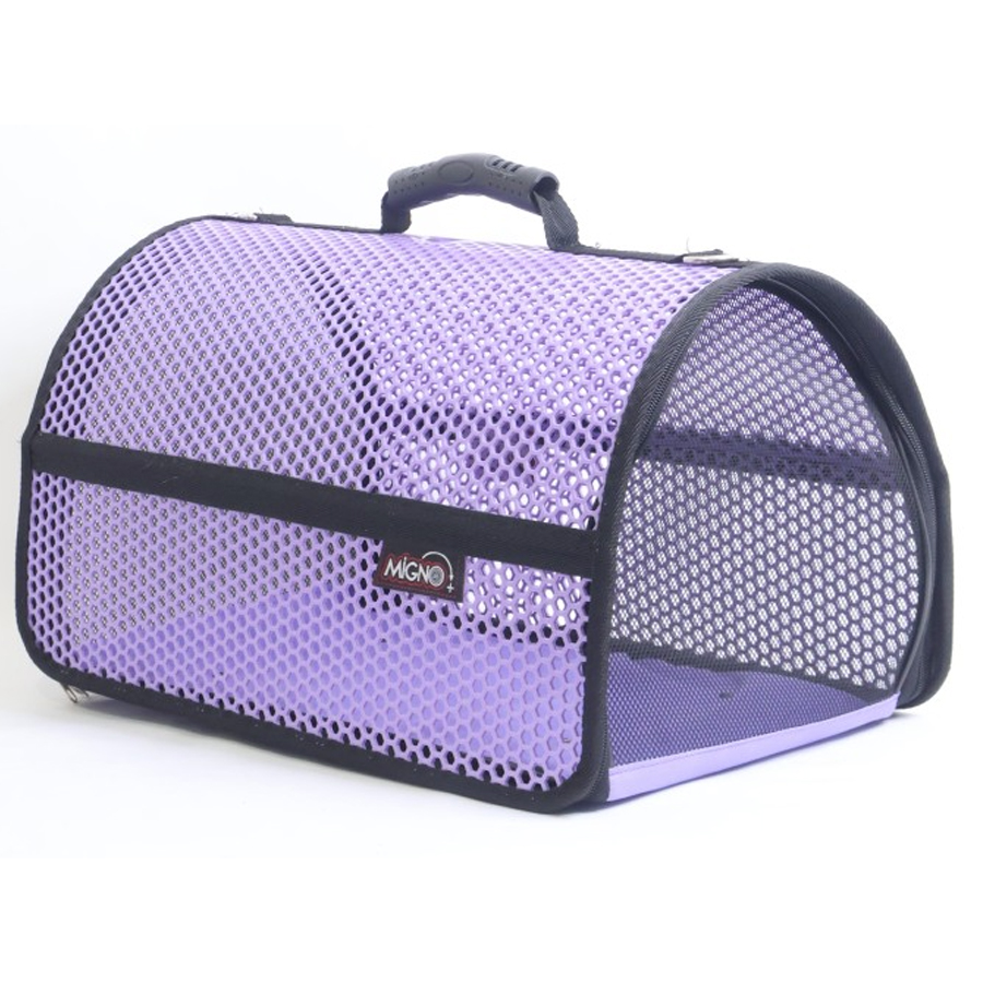 Migno Voyager Fileli Kedi Köpek Taşıma Çantası  Mor (46x30x27 cm)
