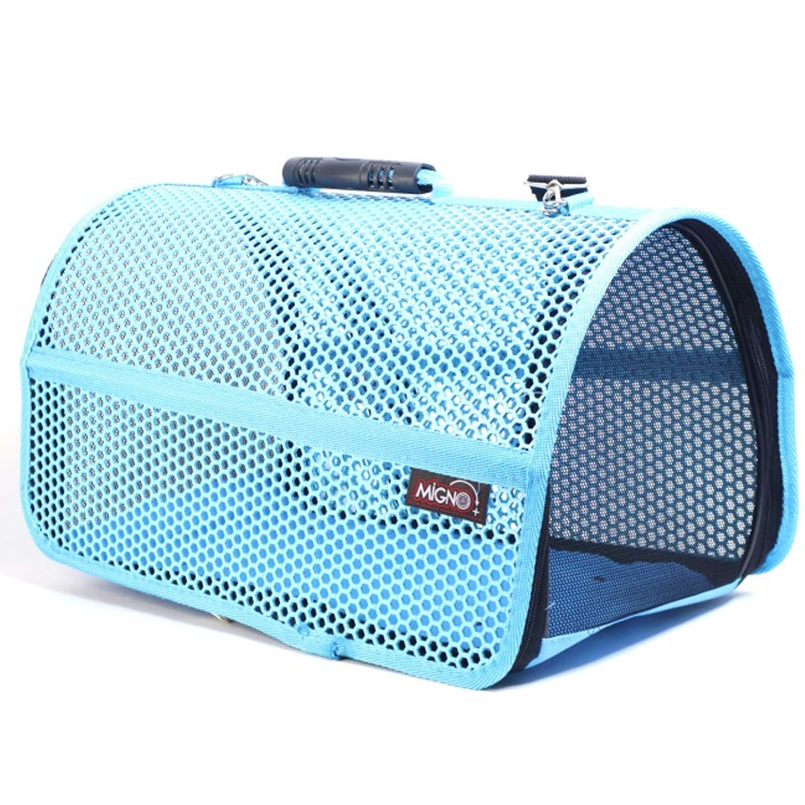Migno Voyager Fileli Kedi Köpek Taşıma Çantası  Turkuaz (46x30x27 cm)