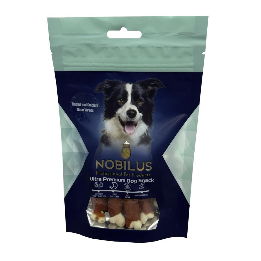 Nobilus Köpek Ödül Maması Tavşan ve Kalsiyum Kemikli Sargı 80 Gr