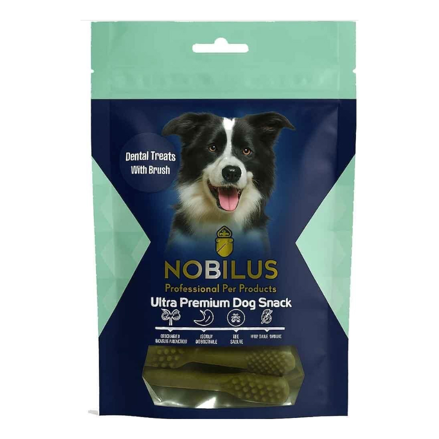 Nobilus Dental Köpek Diş Temizleyici Ödül Maması Fırça Şekilli 80 Gr