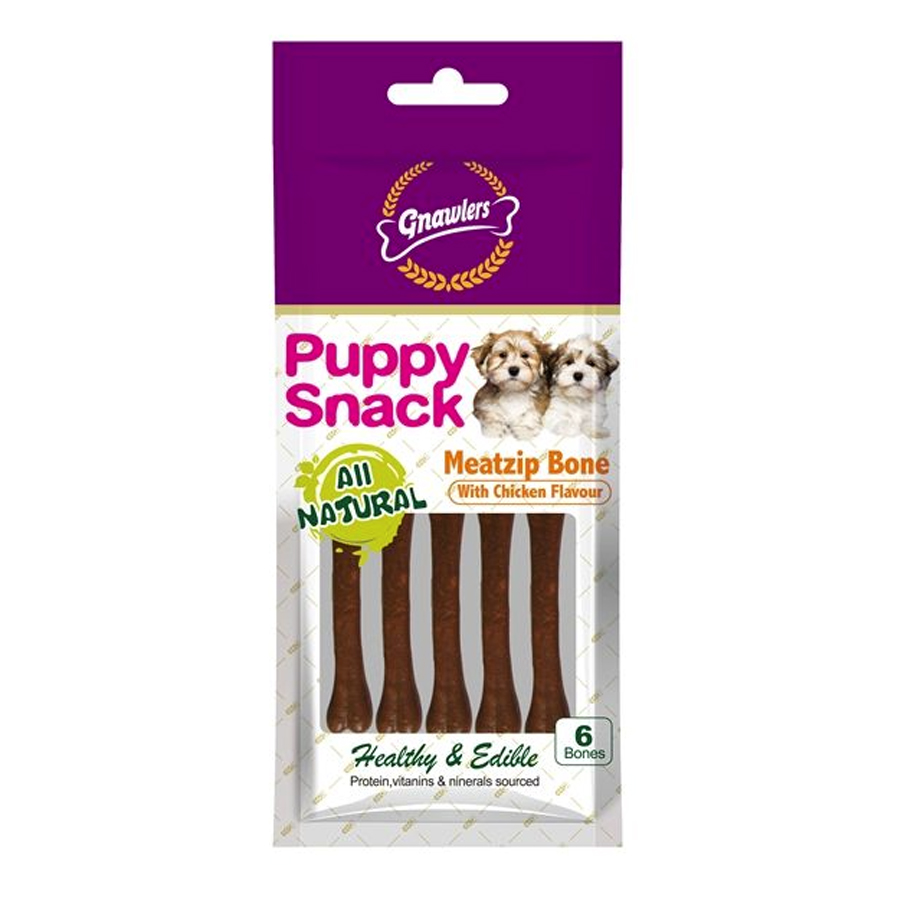Gnawlers Chicken Flavor Meat Bone Köpek Ödülü 6 Lı