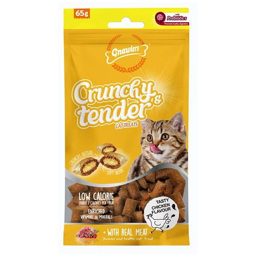 Gnawlers Kedi Ödülü Crunchy & Tender Tavuklu 65 Gr