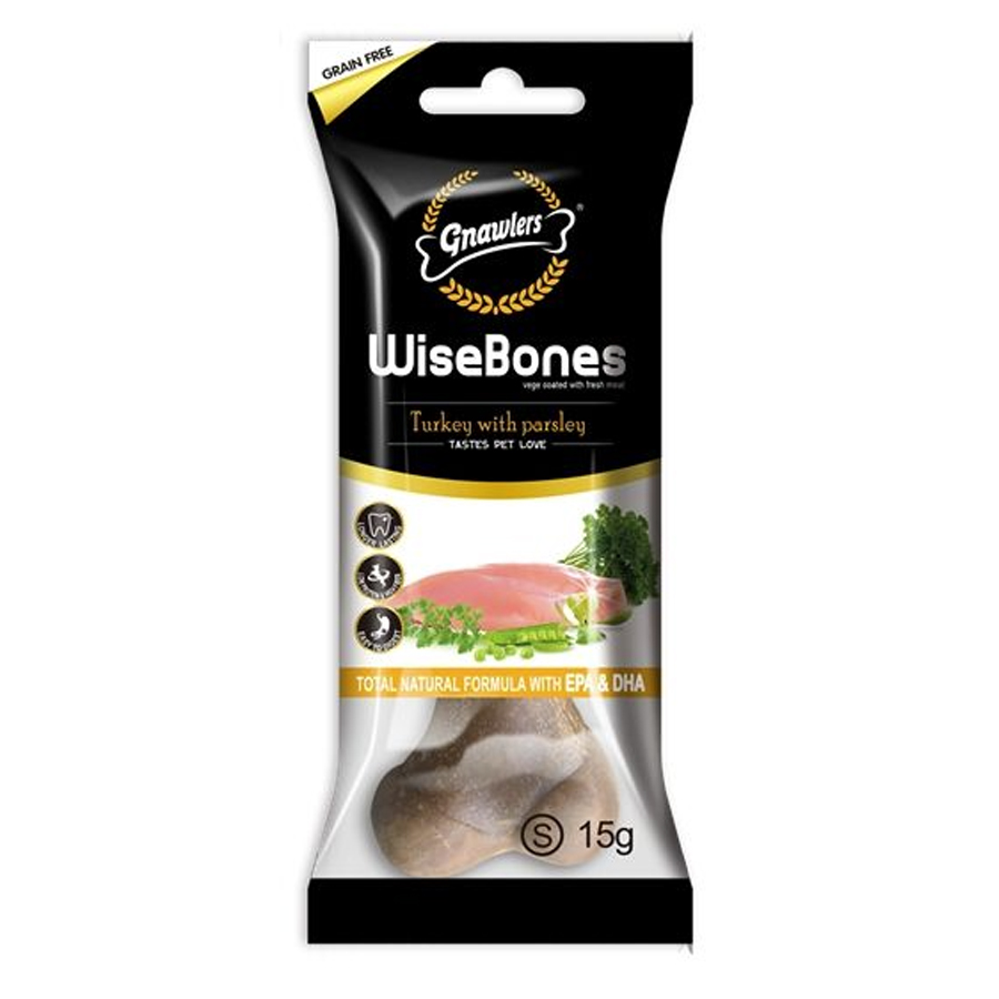 Gnawlers Wisebones Hindi Ve Maydonozlu Köpek Ödülü 15 gr