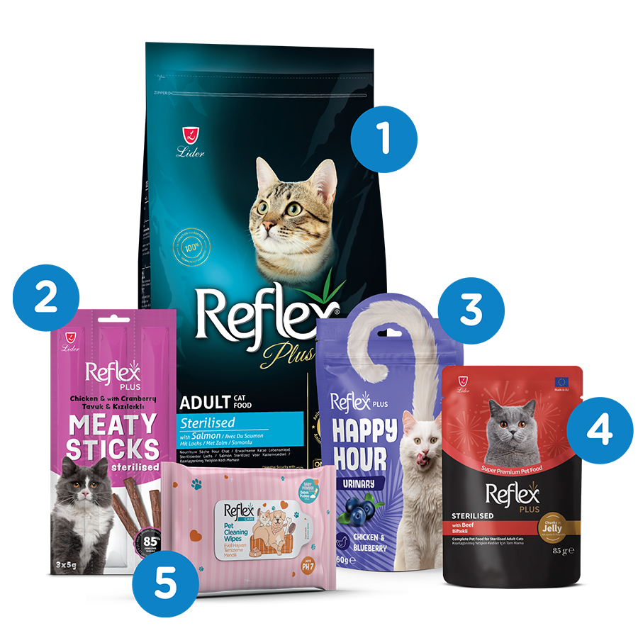 Reflex Plus Kısır Kedi Paketi (5Parça)