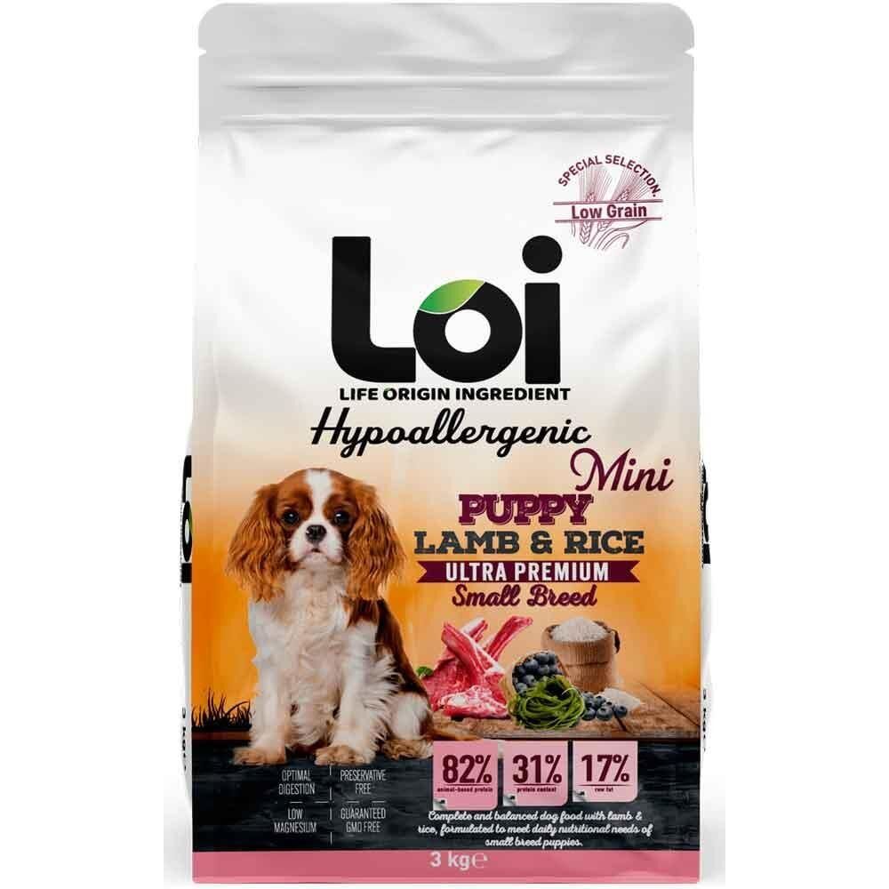 Loi Hipoalerjenik Küçük Irk Yavru Köpek Maması Kuzu Etli 3 Kg