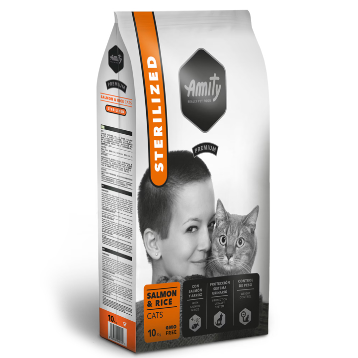 Amity Premium Somonlu Kısırlaştırılmış Kedi Maması 10KG
