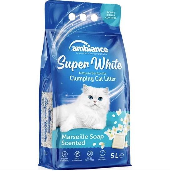 Ambiance Marsilya Sabunlu Topaklaşan Kedi Kumu 5 lt