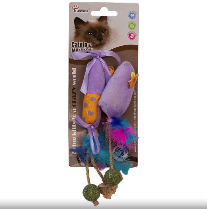 Eastland Matatabi Ve Catnipli Peluş Fare Ve Şekerleme Kedi Oyuncağı