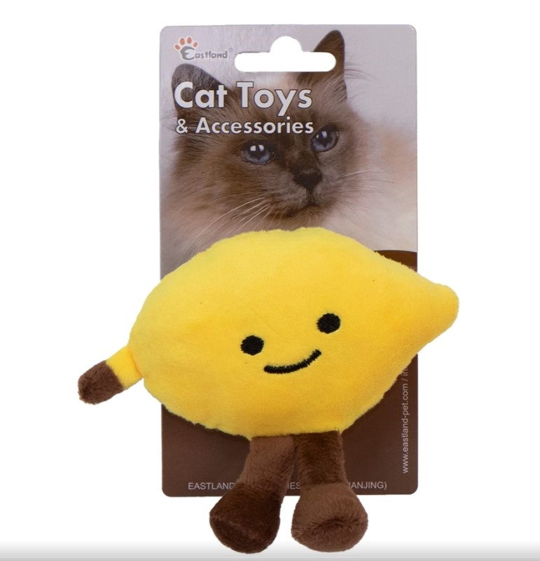 Eastland Catnipli Hışırtılı Peluş Limon Kedi Oyuncağı 12,5cm