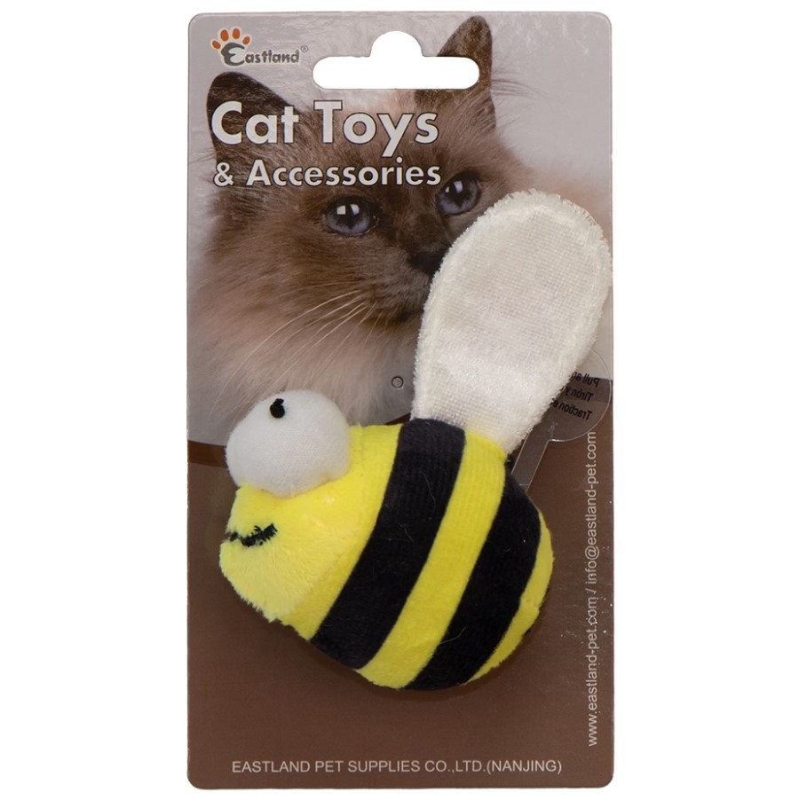Eastland Catnipli Peluş Dijital Sesli Arı Kedi Oyuncağı 6,5cm