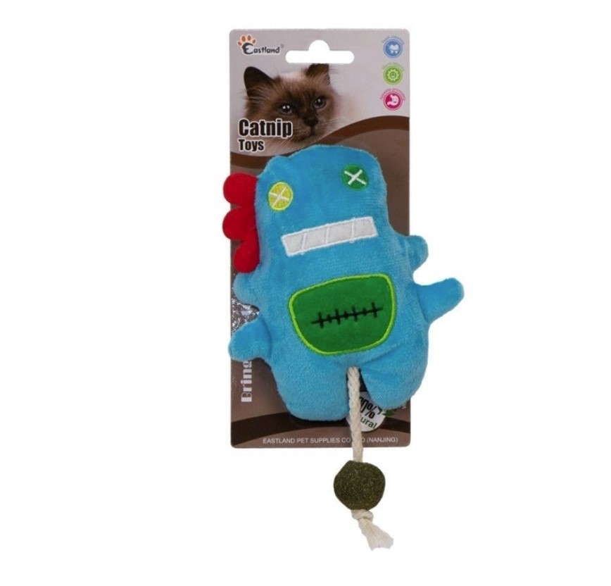 Eastland Catnipli Peluş Mavi Canavar Kedi Oyuncağı 18cm