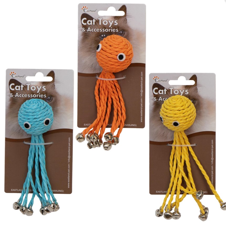 Eastland Çıngıraklı Ahtapot Kedi Oyuncağı 12,5cm