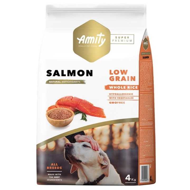 Amity Süper Premium Lamb Düşük Tahıllı Somonlu Yetişkin Köpek Maması 4 KG