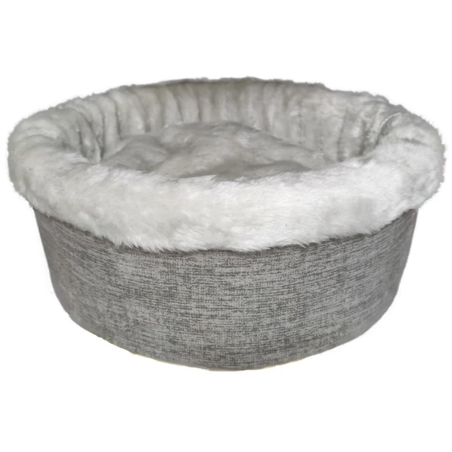 Lavista Kedi ve Küçük Irk Köpekler için Peluş Yatak Gri