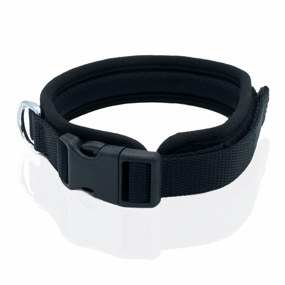 Doggie Havalı Dokumadan El Yapımı Köpek Boyun Tasması 2,5x40-50cm - Siyah