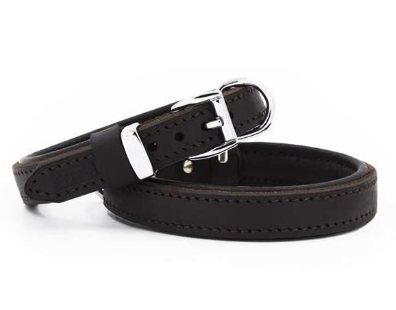 Doggie Yağlı Deri Boyun Tasması Yağlıkahve 2X30-35Cm