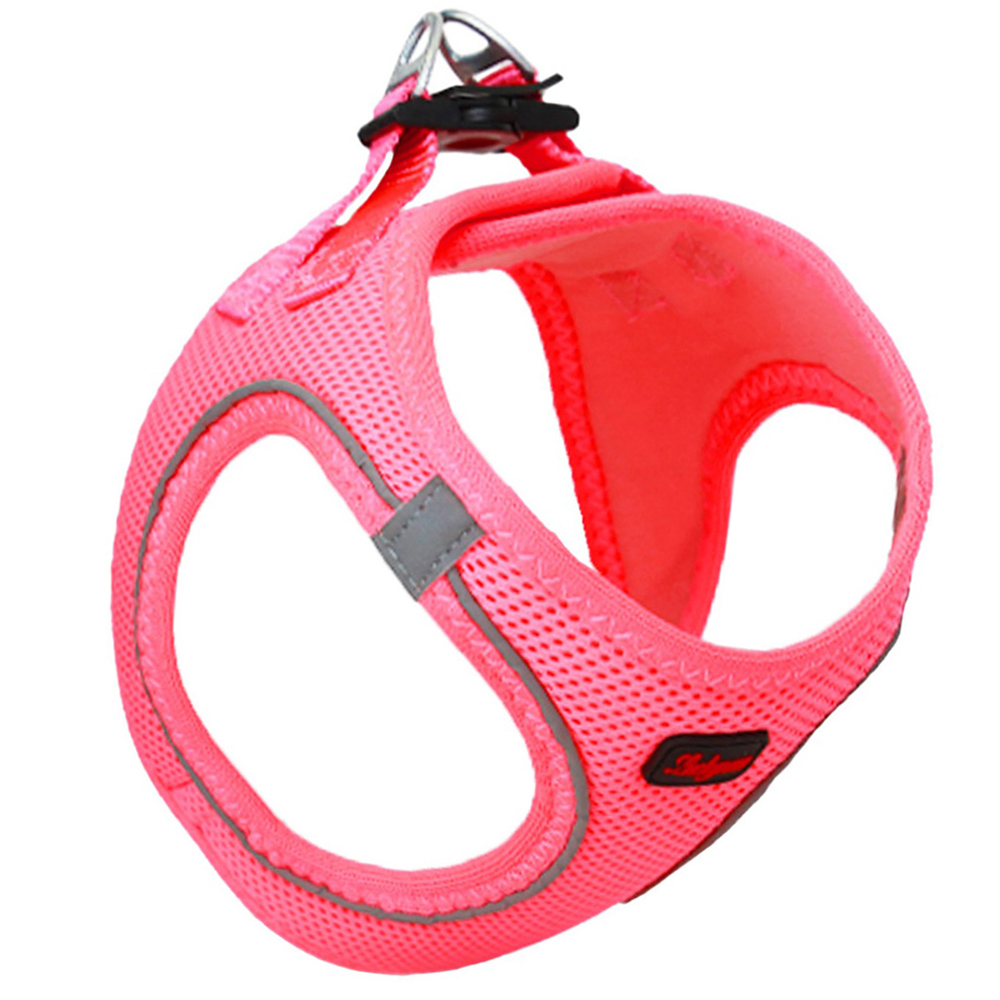 Luckypaw Air Mesh Harness Kedi-Köpek Göğüs Tasması Neon Pembe (2-4kg) [2XSmall]