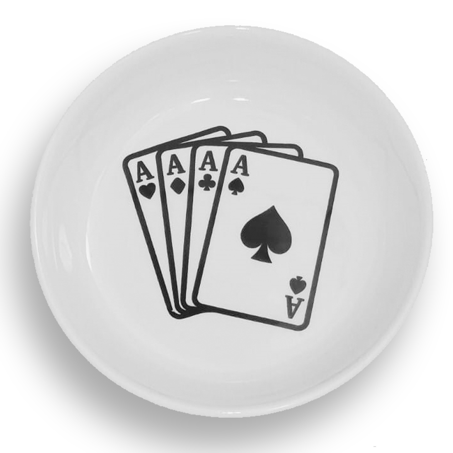 Raccoon Kedi ve Küçük Irk Köpekler İçin Seramik Mama Kabı Poker250 ml