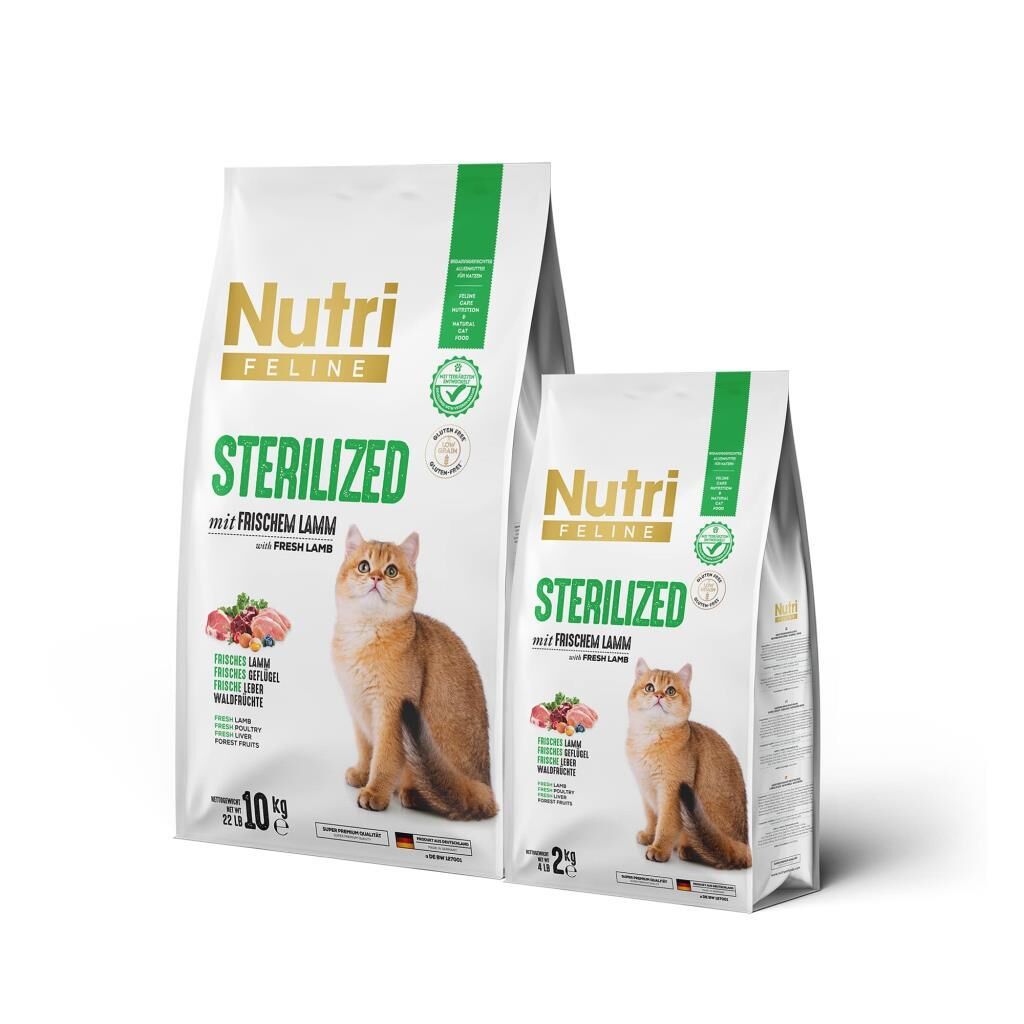 Nutri Feline Kısırlaştırılmış Kuzulu Kedi Maması 10 Kg