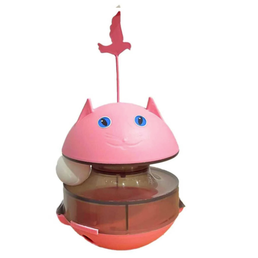 Teng Eğlenceli Toplu ve Ödül Hazneli Hacı Yatmaz Kedi Oyuncağı (Pembe)