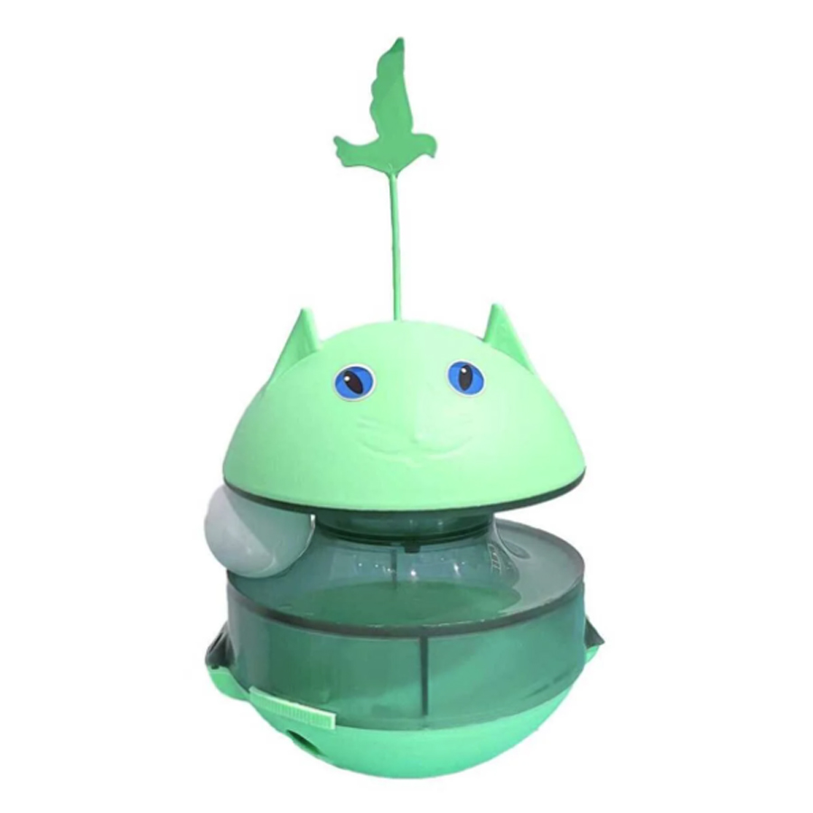 Teng Eğlenceli Toplu ve Ödül Hazneli Hacı Yatmaz Kedi Oyuncağı (Yeşil)