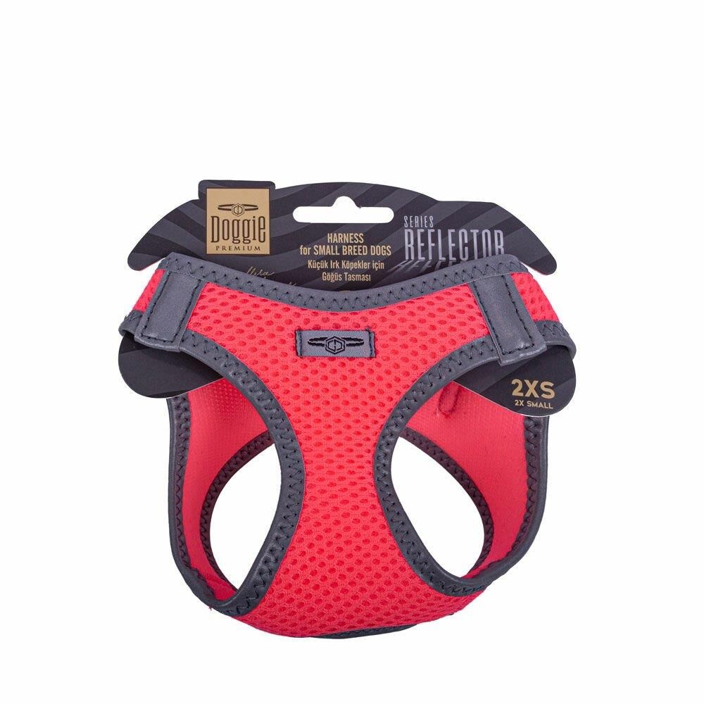 Doggie Havalı Dokuma Reflektör Serisi Küçük Irk Göğüs Tasması Pembe 2Xs-26-30Cm