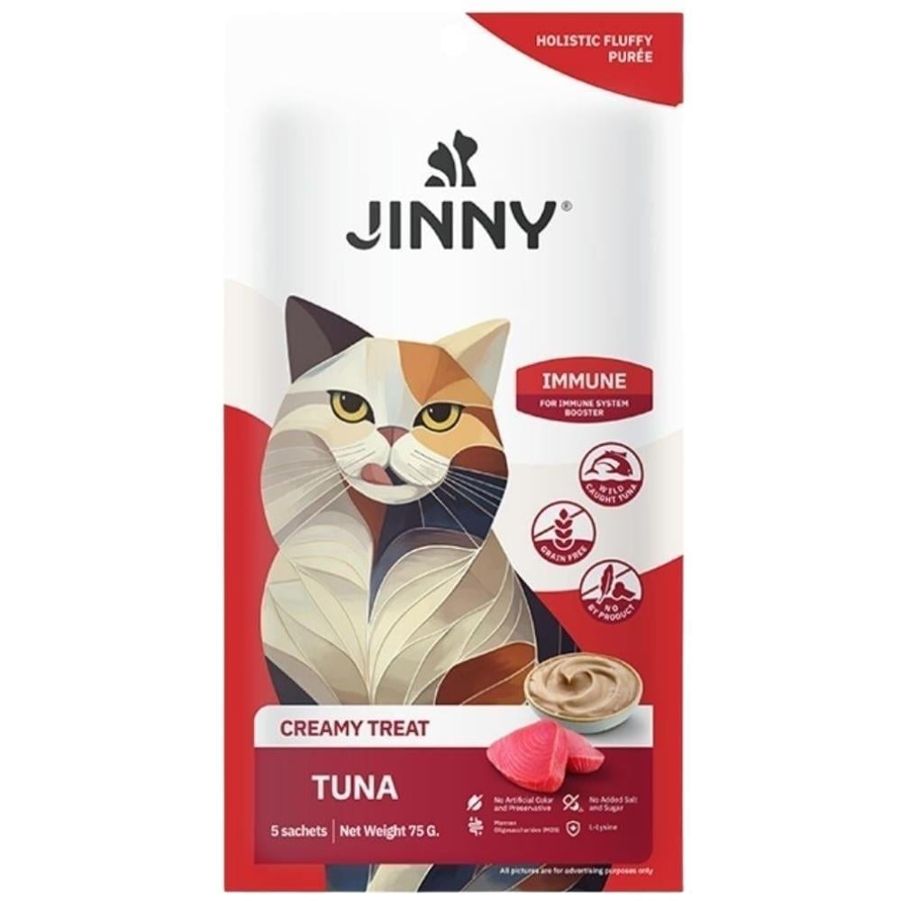 Jinny Creamy Ton Balıklı Kedi Sıvı Ödül Maması 5x15 gr