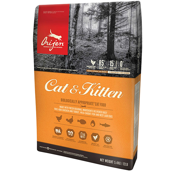 Orijen Cat Kitten Tahılsız Yavru ve Yetişkin Kedi Maması 5.4 Kg