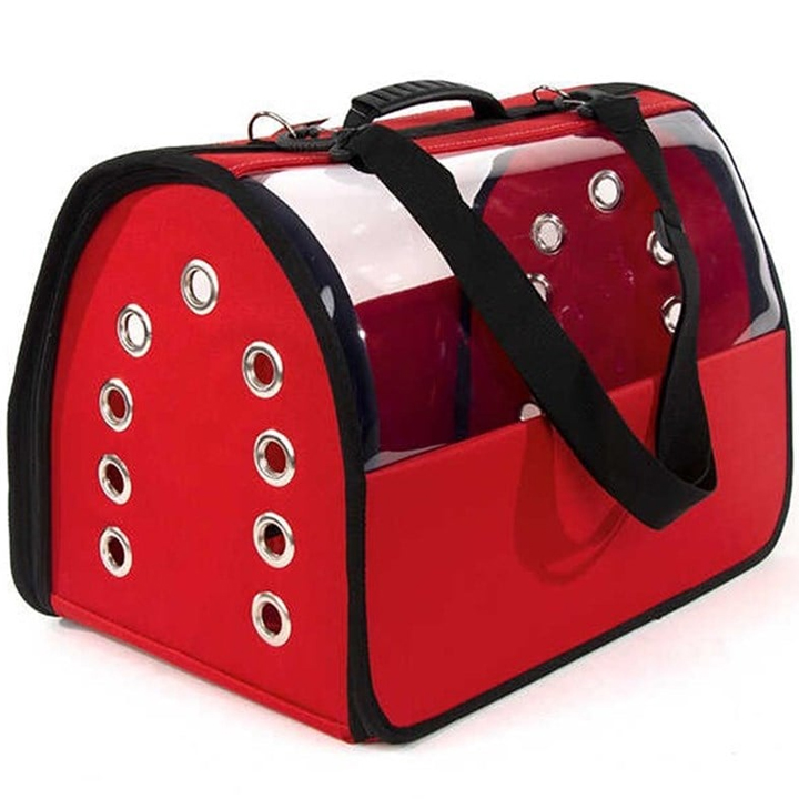 FlyBag Şeffaf Çanta Büyük Boy Kırmızı 30x30x49cm