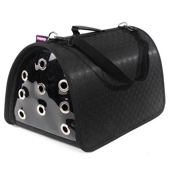 Flip Flybag Kapalı Kedi-Köpek Taşıma Çantası 44x28x28cm (Siyah)