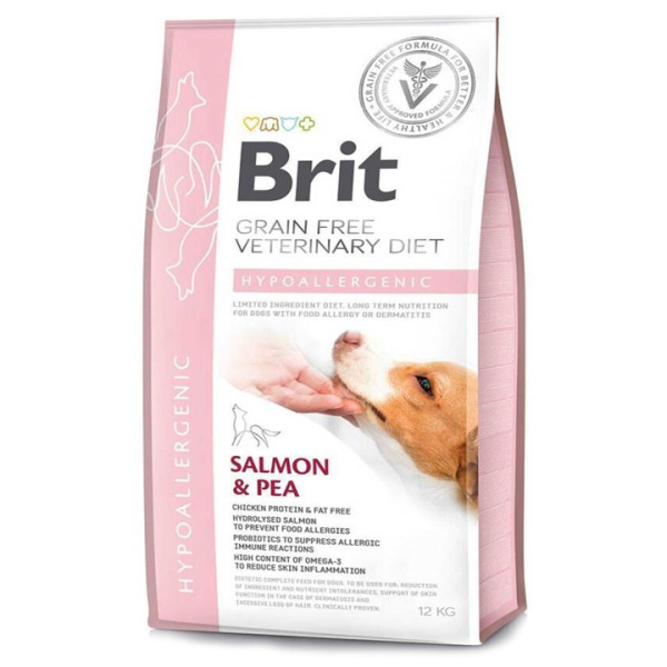 Brit Veterinary Diet HYPO-ALLERGENIC Somonlu Tahılsız Köpek Maması 12KG