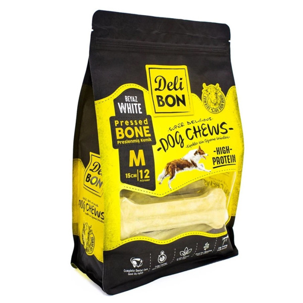 Delibon Deri Beyaz Press Kemik 15cm S 12'li