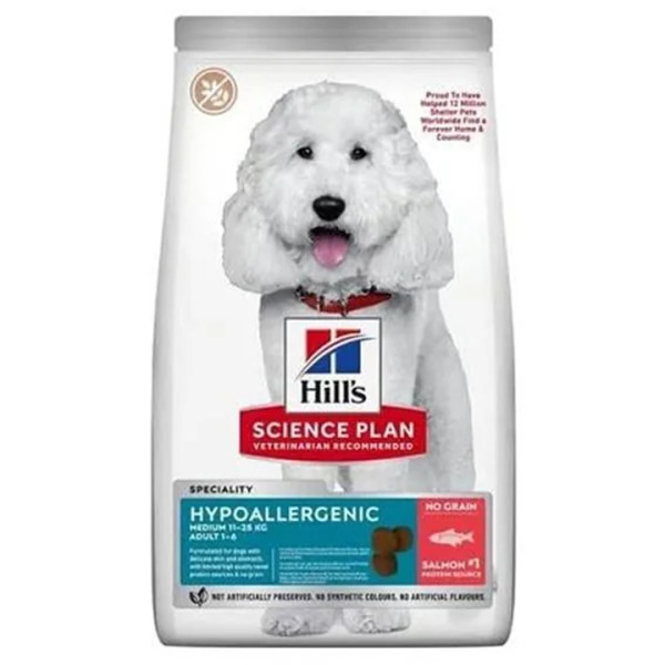 Hills Hypo-Allergenic Somonlu Orta Irk Yetişkin Köpek Maması 2,5 Kg
