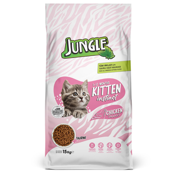 Jungle Tavuklu Yavru Kedi Maması 15KG