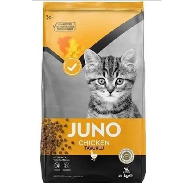 Juno Adult Chicken Vegetables - Tavuklu & Sebzeli Yetişkin Kedi Maması 15KG