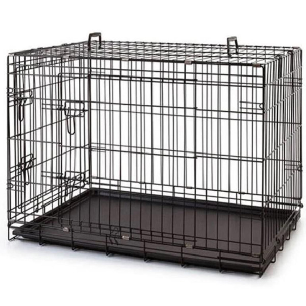 Katlanabilir Metal Kedi-Köpek Kafesi (Siyah) 107x71x78cm