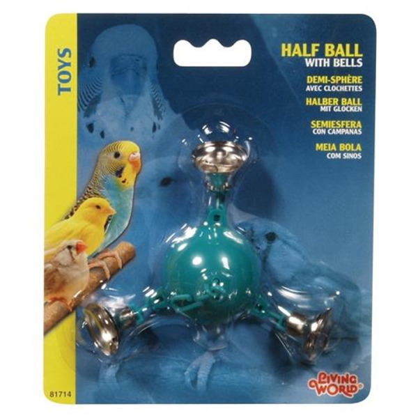 Living World Çıngıraklı Yarım Top Muhabbet Kuşu Oyuncağı