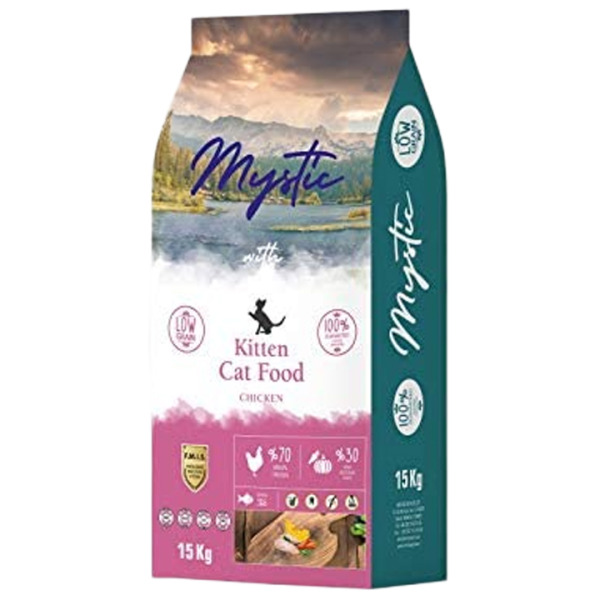 Mystic Tavuklu Düşük Tahıllı Yavru Kedi Maması 15kg