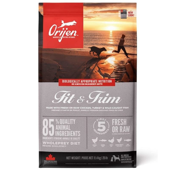 Orijen Fit & Trim - (Tavuklu, Yumurtalı, Ringa Balıklı ve Hindili) Kilolu Köpekler İçin Light-Diyet Köpek Maması 11.4KG