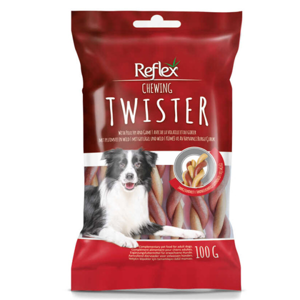 Reflex Chewing Twister Av Hayvanlı Köpek Burgu Ödülü 100 Gr