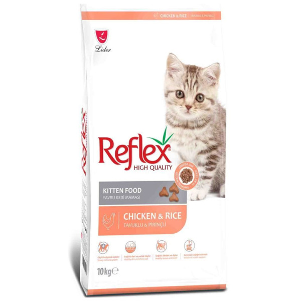 Reflex Kitten Tavuklu ve Pirinçli Yavru Kedi Maması 10 Kg