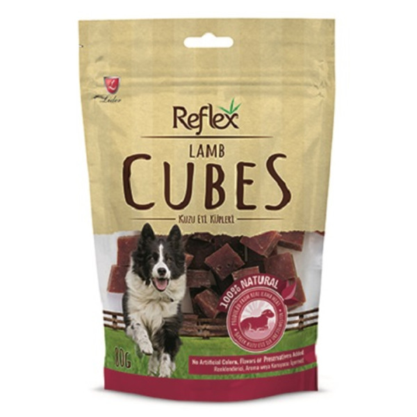 Reflex Kuzu Dilim Küp Köpek Kurutulmuş Et Ödülü 80 gr