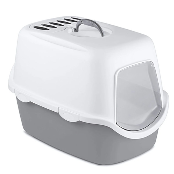 Stefanplast Cathy Filter Kapali Kedi Tuvaleti Gri 56x40x40 Cm