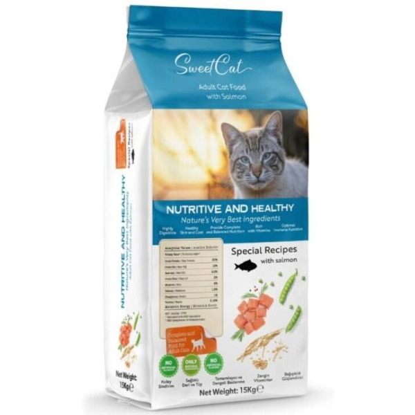 Sweet Cat Balıklı Yetişkin Kedi Maması 15KG