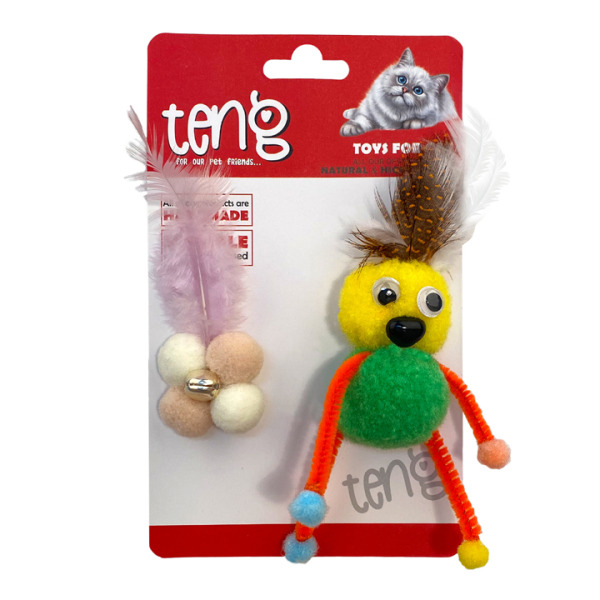 Teng Kedi Oyuncağı Ponpon Adam ve Yonca