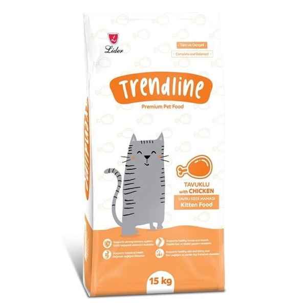 Trendline Kitten Tavuklu Yavru Kedi Maması 15KG