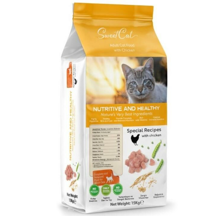 Sweet Cat Tavuklu Yetişkin Kedi Maması 15KG